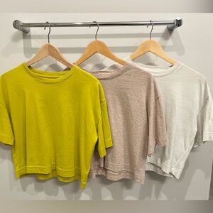 Everlane cropped tees - set of 3